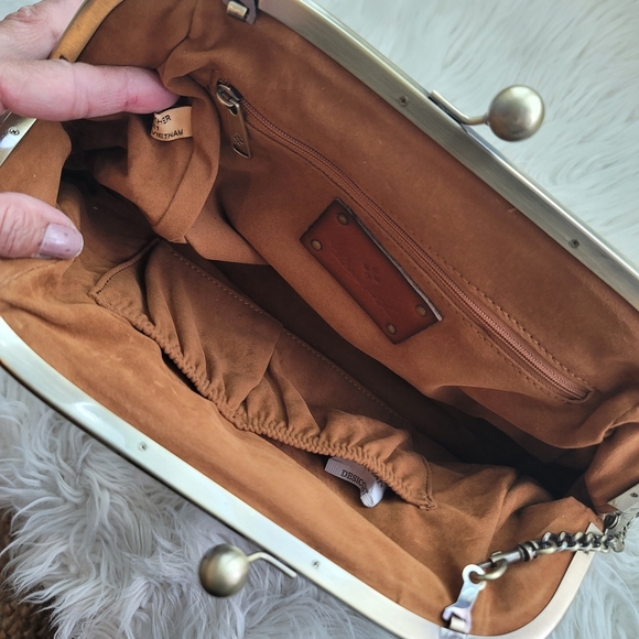 PATRICIA NASH ORIGINAL WATHER DISTRESS BAG WITH METALLIC ACCENTS NWOT - Picture 7 of 13